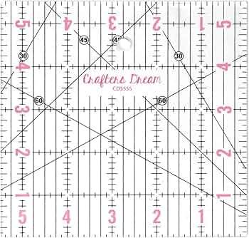 Crafters Dream CD5555 Quilting Ruler 5.5" x 5.5"