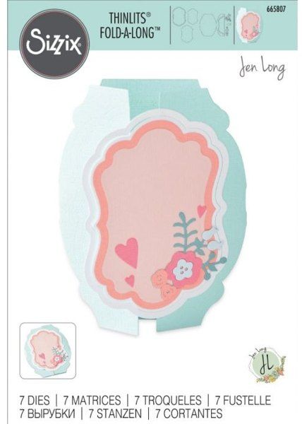 Sizzix Thinlits Die Set 7PK - Card Label, Fold-a-Long