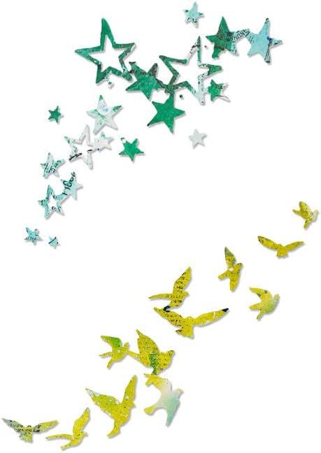 Sizzix Thinlits Die Set 2PK - Birds and Stars