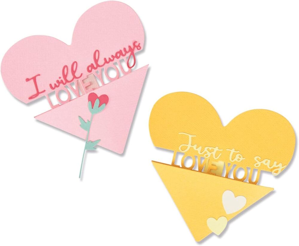 Sizzix Thinlits Die Set 10PK - Heart Slider Card