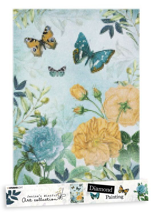 Jenine's Mindful Art Collection -  - Diamond Painting Butterflies & Flowers (A3 size)