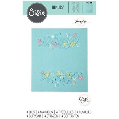 Sizzix Thinlits Die Set 4PK - Floral Borders