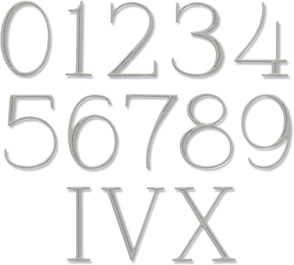 Sizzix Thinlits Die - Elegant Numerals