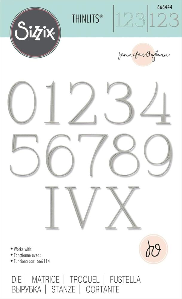 Sizzix Thinlits Die - Elegant Numerals