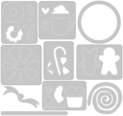 Sizzix Framelits Die Set 10PK w/Stamps - Dessert Treats