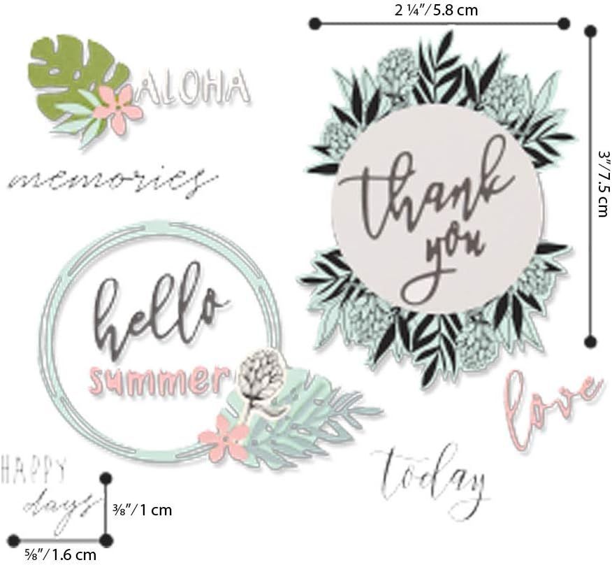 Sizzix Framelits Die Set 13PK w/Stamps - Detailed Tropics