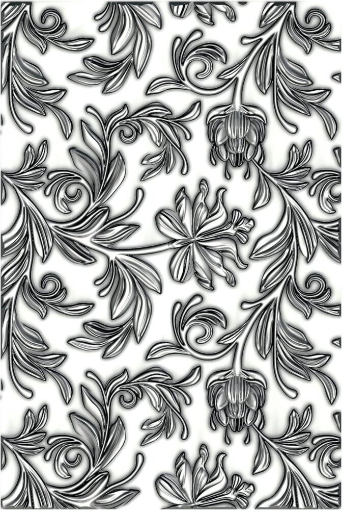 Sizzix Embossing Folder 3-D Texture Fades Mini Botanical by Tim Holtz