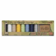 Gutermann Sewing Thread Set: Sew-All rPET: 8 x 100m: with Labels