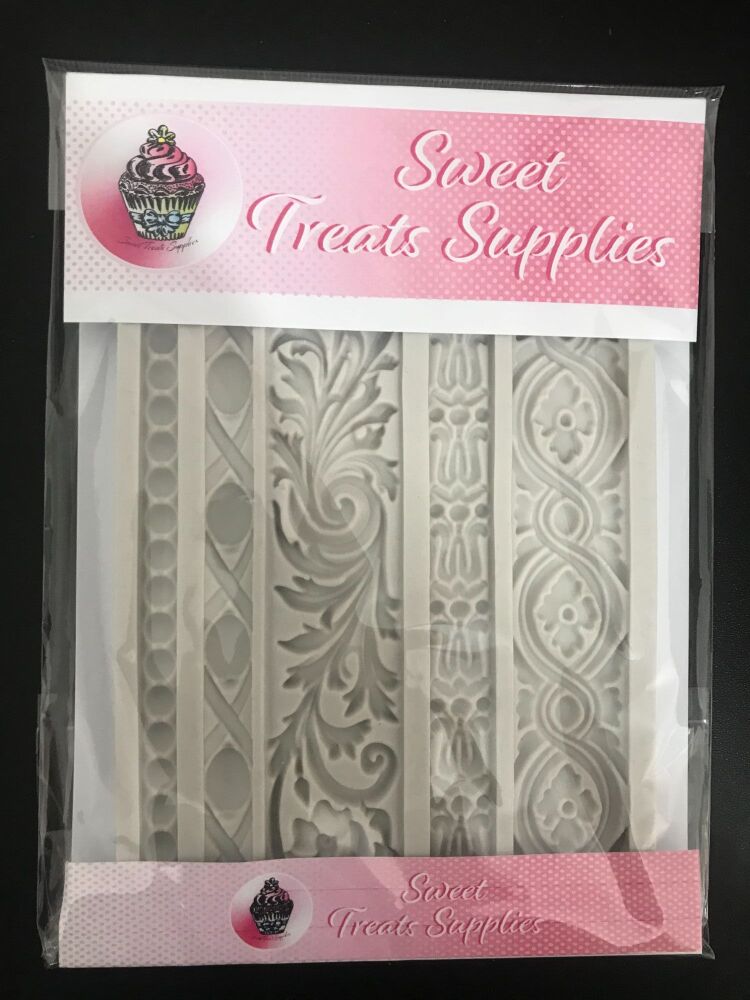 Sweet Treats Border Silicone Molds Scroll Effect