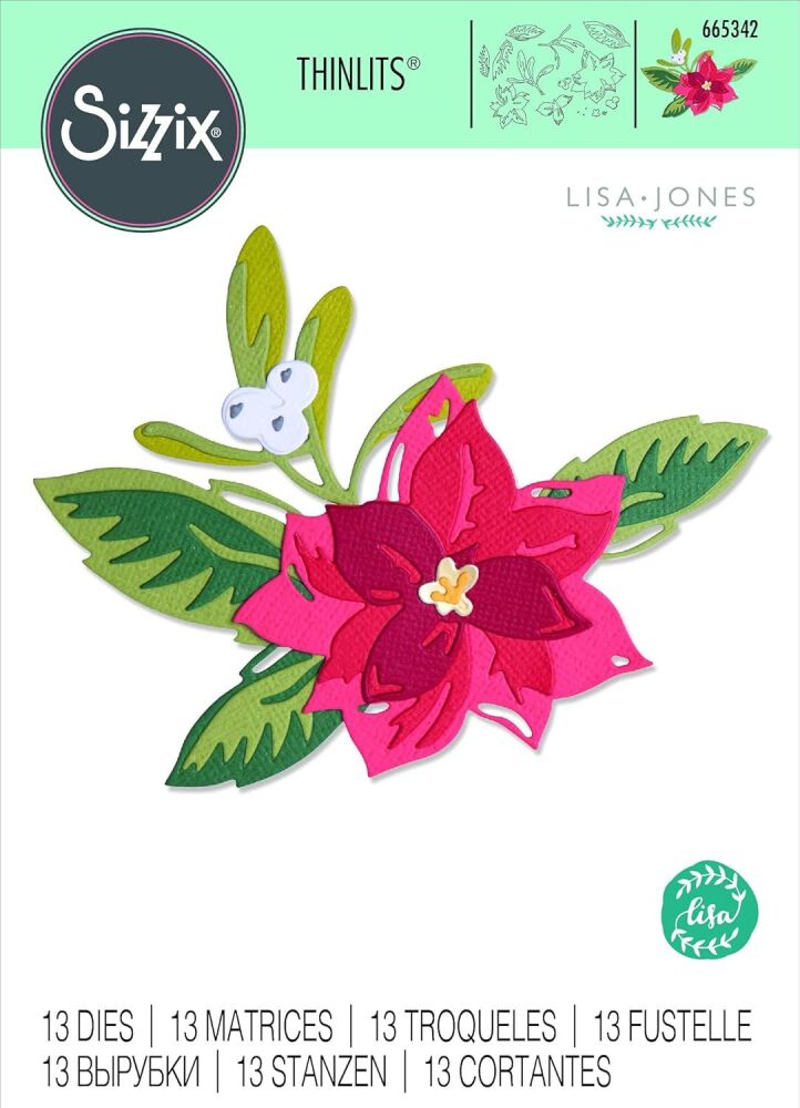 Sizzix Thinlits Die Set 13PK - Layered Christmas Flower