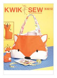 Kwik Sew Pattern K4212 Fox Tote Bag and Scissor Holder Pincushion