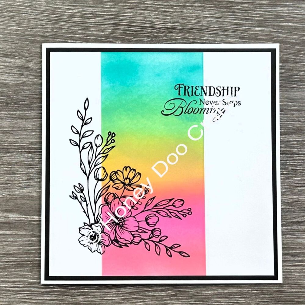 New - Vintage Floral Corner  (A6 Stamp)