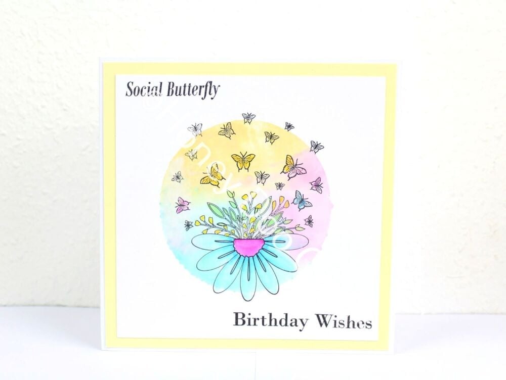 Butterfly Daisies  (A6 Stamps)