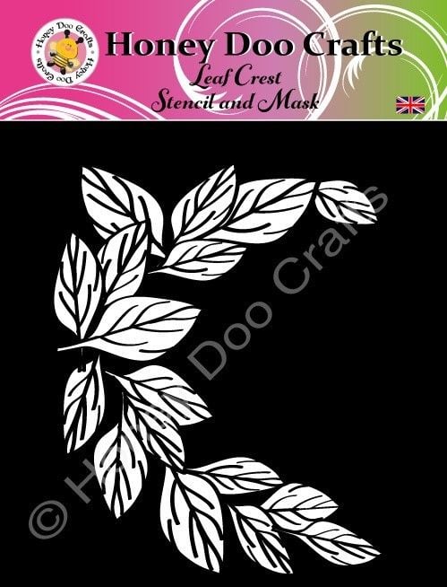 New - Leaf Crest Stencil & Mask  (7x7)