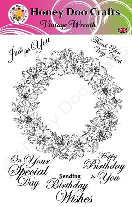 NEW - Vintage Wreath  (A5 Stamp)