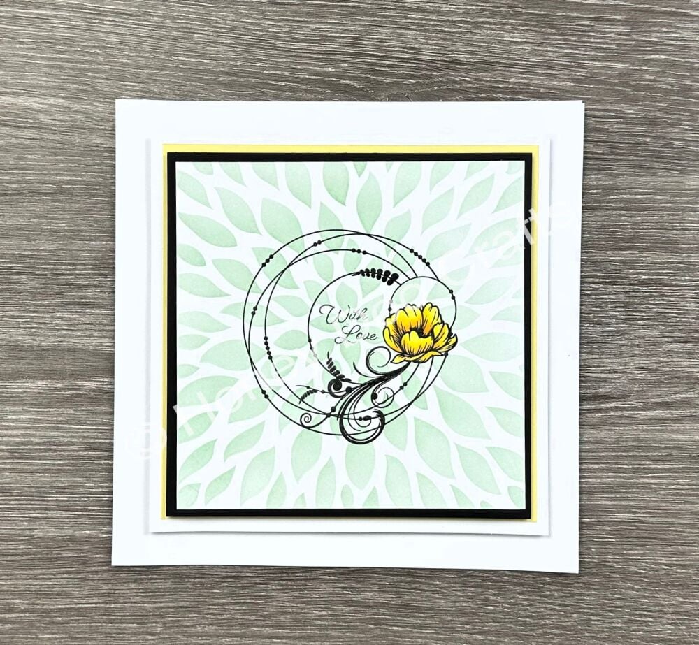 New - Floral Circles  (A6 Stamp)