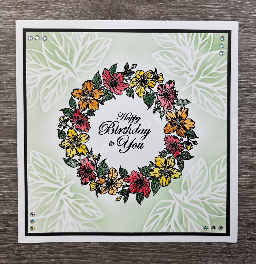 New - Vintage Wreath  (A5 Stamp)