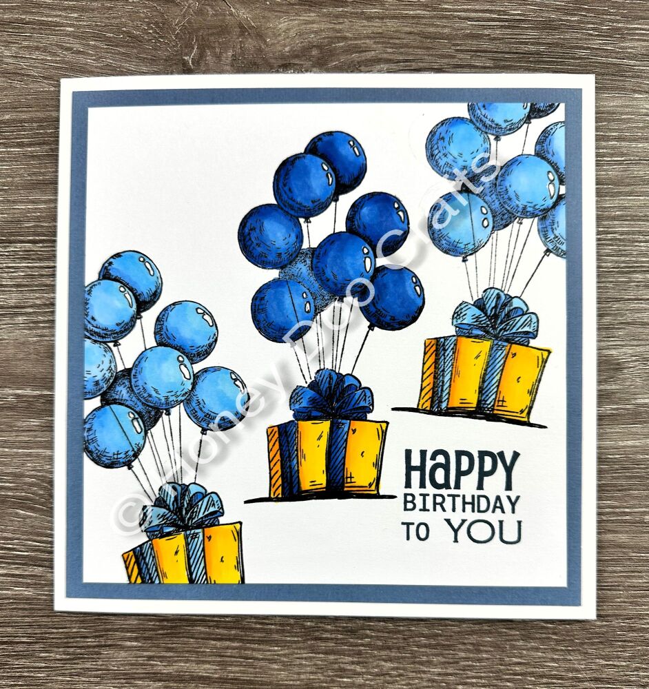 New - Balloon Gift (A6 Stamp)