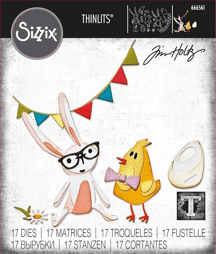 Sizzix Thinlits Die Set 17PK - Vault Bunny + Chick by Tim Holtz