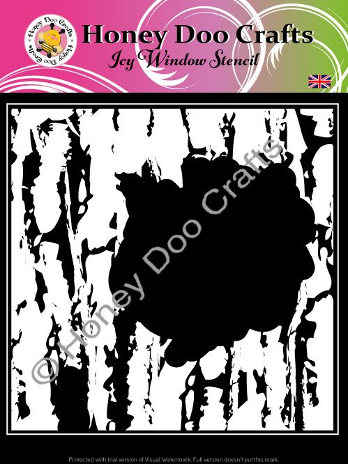 New - Icy Window  Stencil  (7x7)