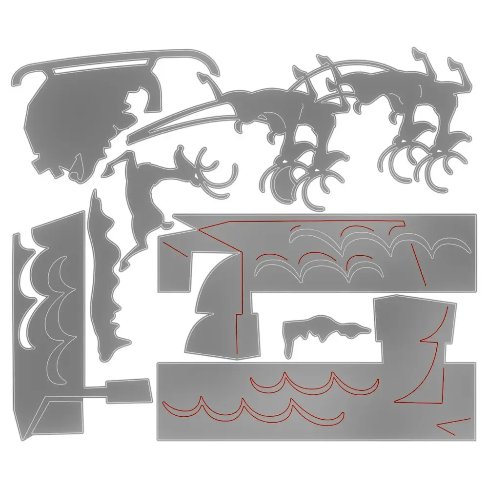 Sizzix Thinlits Die Set 8PK - Reindeer Sleigh by Tim Holtz