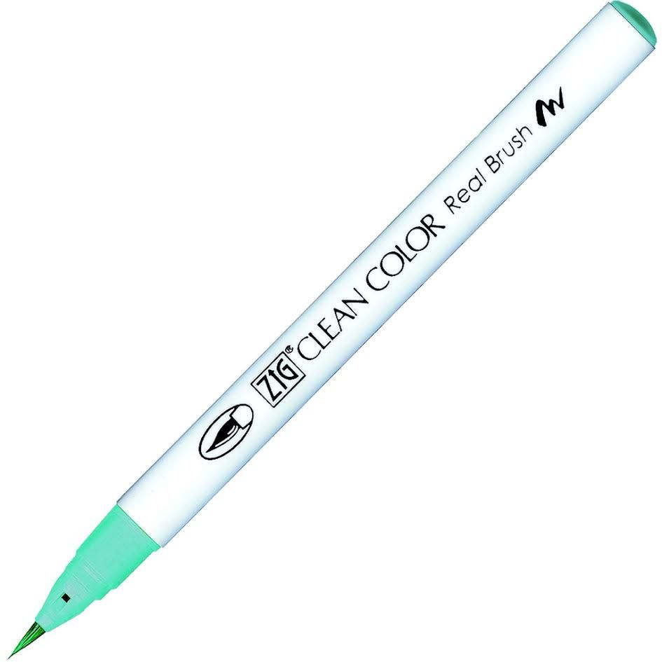 New - Kuretake Zig Clean Color Real Brush - Sea Green 416