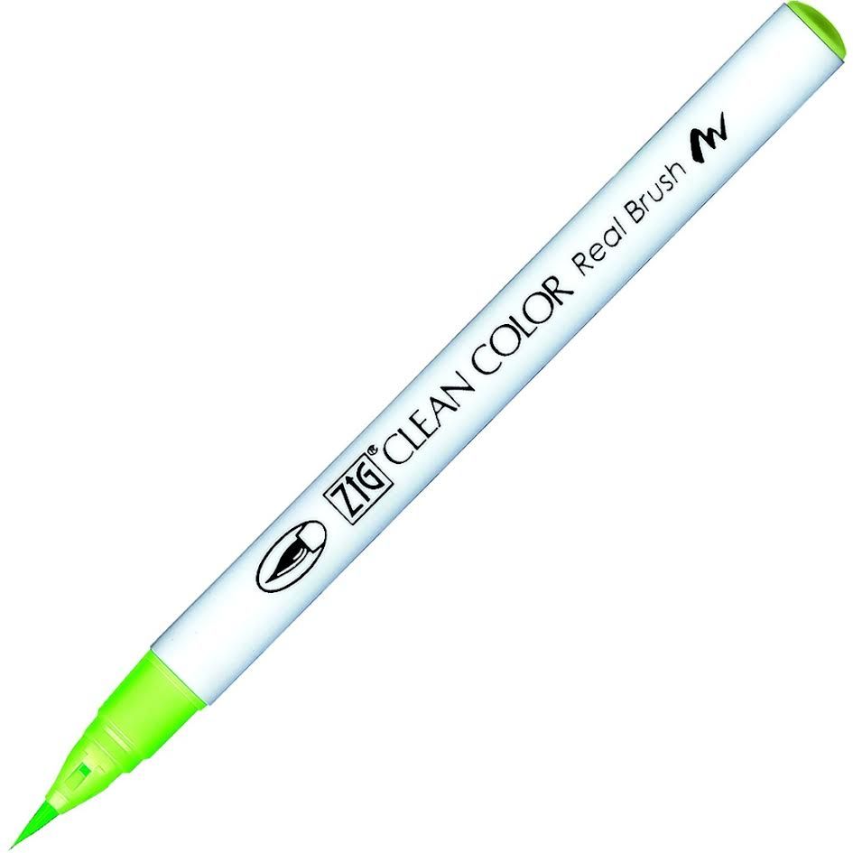 New - Kuretake Zig Clean Color Real Brush - Lime 409