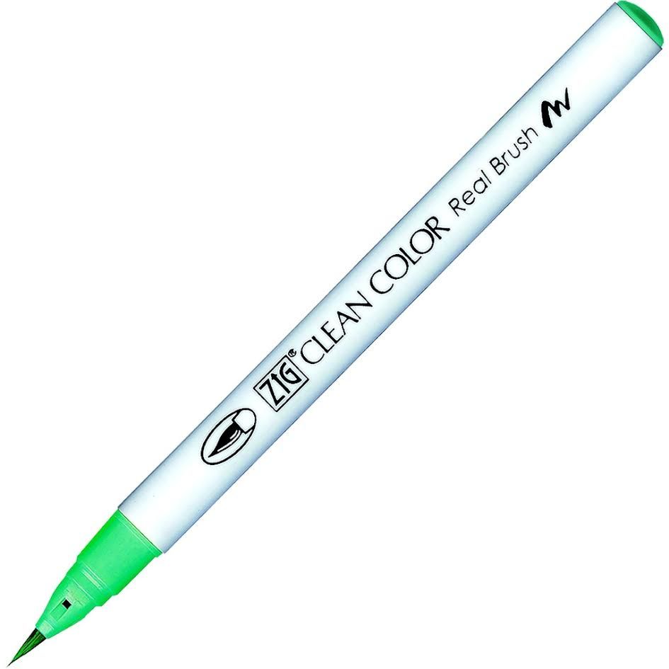 New - Kuretake Zig Clean Color Real Brush - Mint Leaf 420