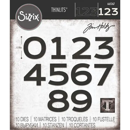 Sizzix Thinlits Die Set 10PK - Countdown by Tim Holtz