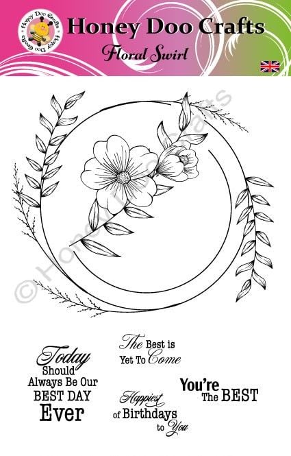 New - Floral Swirl (A5 Stamp)