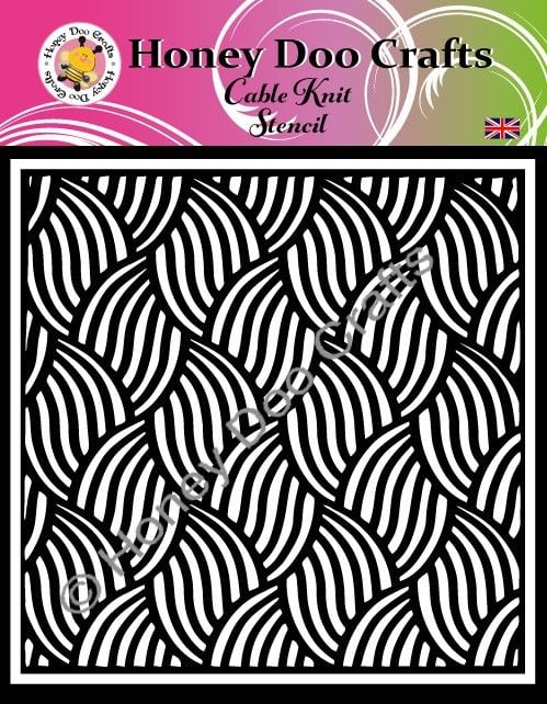 New - Cable Knit Stencil  (7x7)