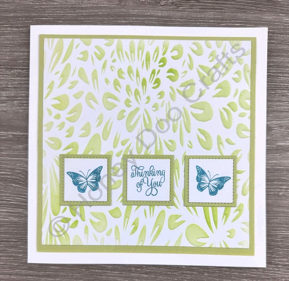 New - Quirky Floral Stencil  (7x7)