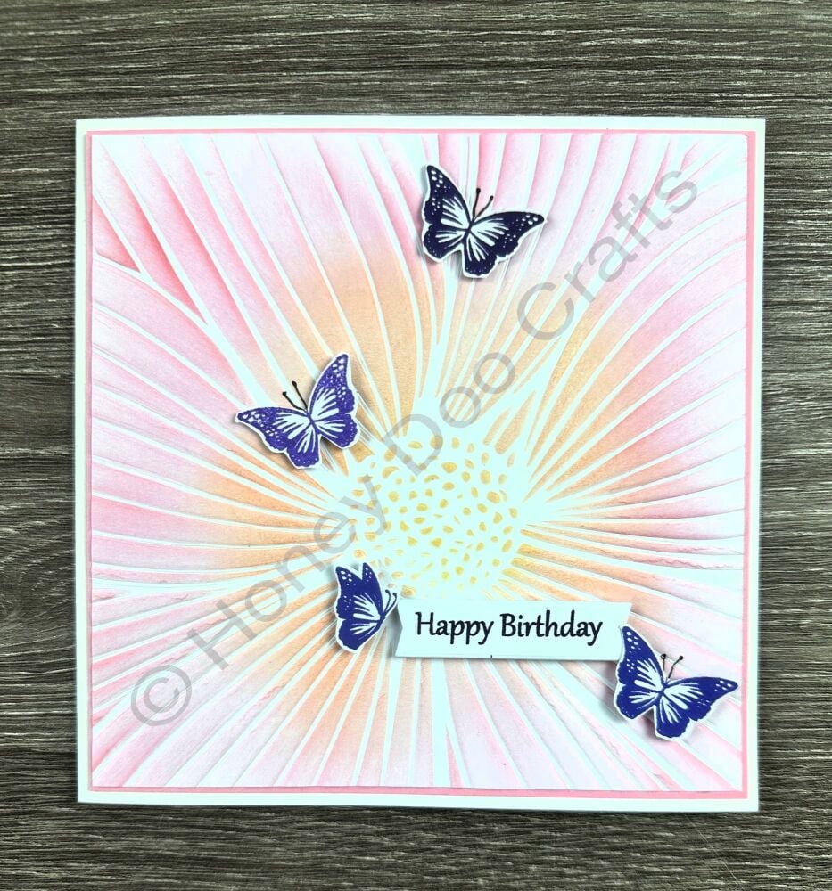 New - Up Close Floral  Stencil  (7x7)