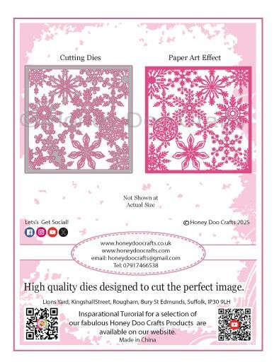 New - Snowflake Background Detailed Die - Pre Order Only Dispatched Approx 3 Weeks Limited Stock