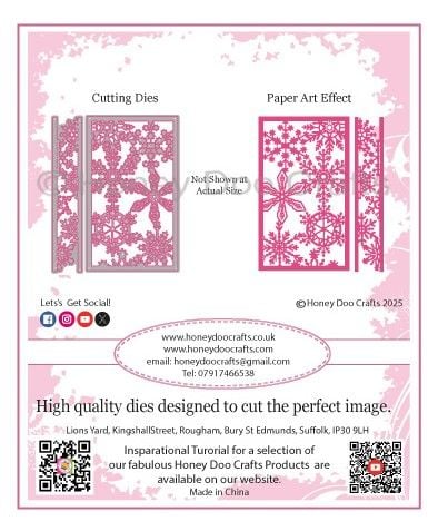 New - Snowflake Panel and Border Detailed Dies - Pre Order Only Dispatched Approx 3 Weeks Limited Stock
