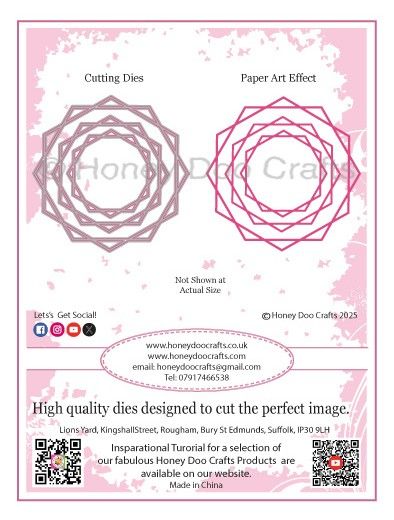 New - Nesting Hexagon Dies - Pre Order Only Dispatched Approx 3 Weeks Limited Stock
