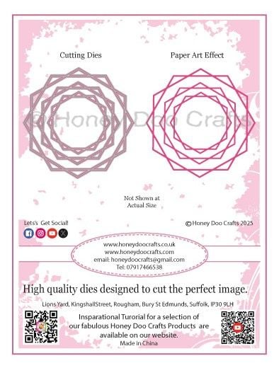 New - Nesting Hexagon Dies - Pre Order Only Dispatched Approx 3 Weeks Limited Stock