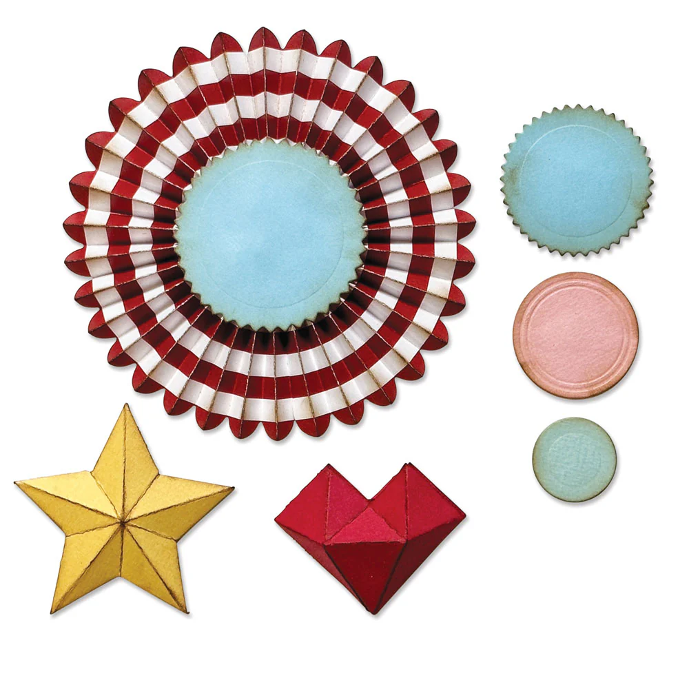 Sizzix Thinlits Die Set 7PK – Vault Rosettes by Tim Holtz