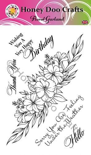 New - Floral Garland (A6 Stamp) Pre  Order Only Dispatched Approx 8th October