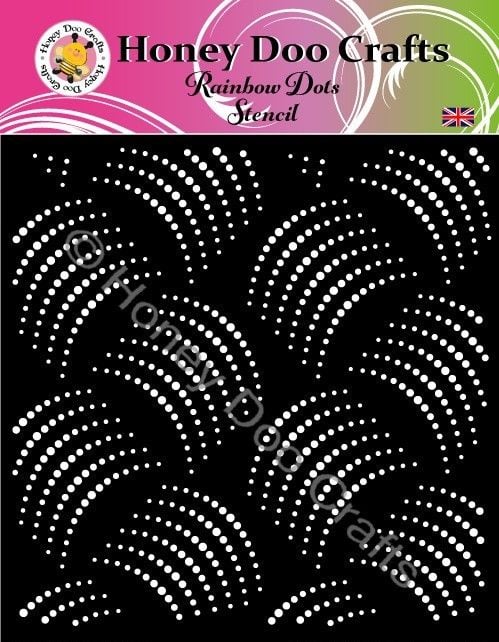 New - Rainbow Dots Stencil  (7x7) Pre  Order Only Dispatched Approx 8th October