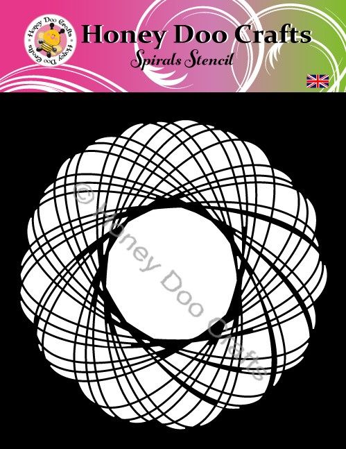 New - Spirals  Stencil  (7x7)  Pre  Order Only Dispatched Approx 8th October