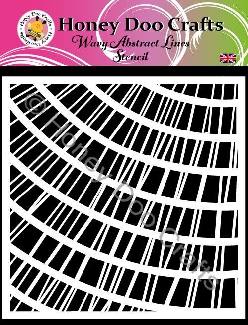 New - Wavy Abstract Lines Stencil  (7x7)  Pre  Order Only Dispatched Approx 8th October