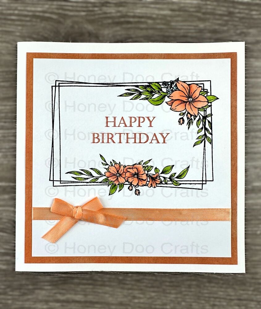 New - Spring Flower Frame (A6 Stamp) Pre  Order Only Dispatched Approx 8th October