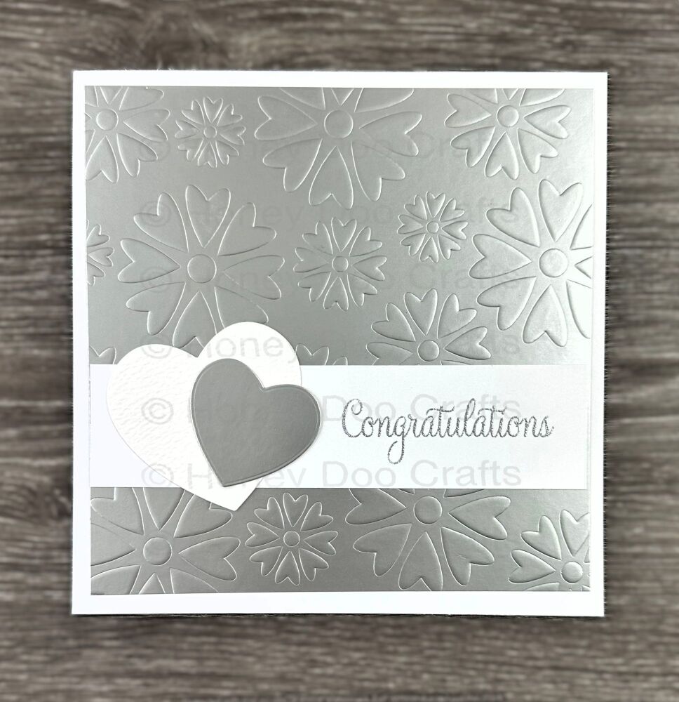 New - Floral Hearts Stencil  (7x7) Pre  Order Only Dispatched Approx 8th October