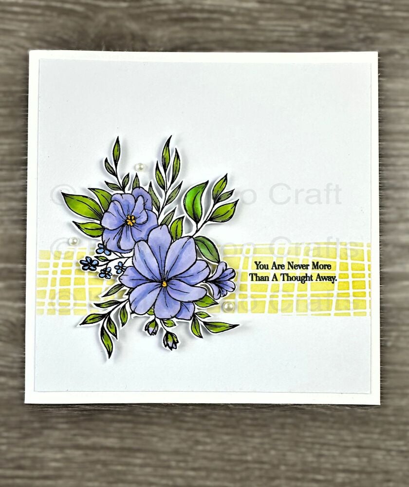 New - Floral Spray (A6 Stamp)  Pre  Order Only Dispatched Approx 8th October