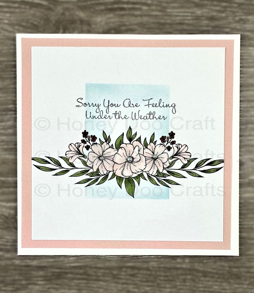 New - Floral Garland (A6 Stamp) Pre  Order Only Dispatched Approx 8th October