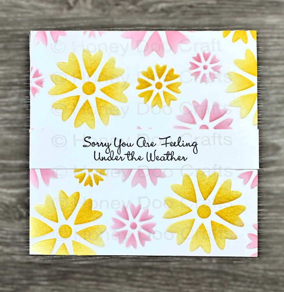 New - Floral Hearts  Stencil  (7x7)  Pre  Order Only Dispatched Approx 8th October