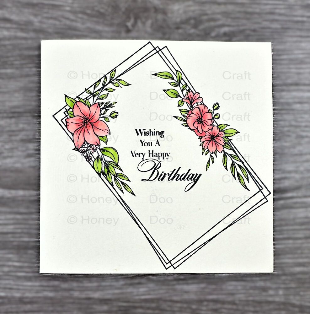 New - Spring Flowers Frame (A6 Stamp)  Pre  Order Only Dispatched Approx 8th October