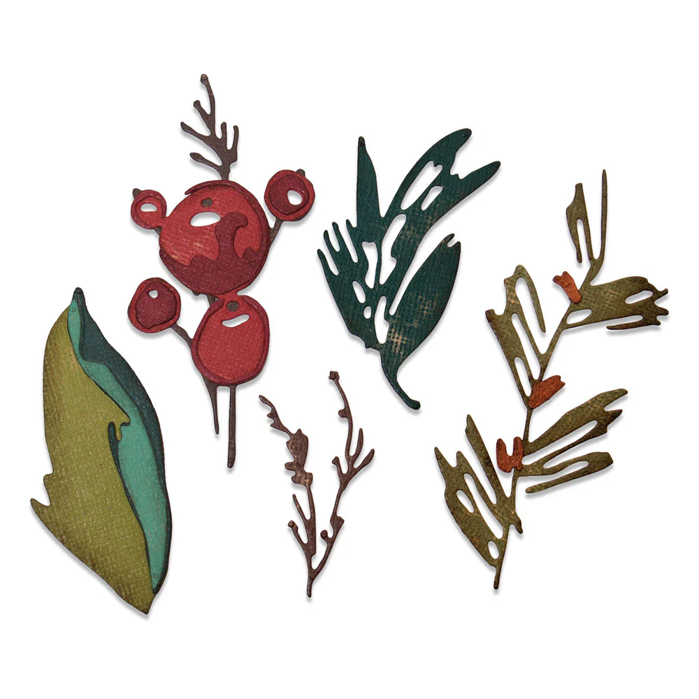 Sizzix Thinlits Die Set 9PK - Holiday Brushstroke by Tim Holtz