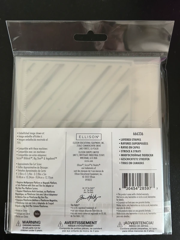 Sizzix Thinlits Die Set 3PK - Layered Stripes by Tim Holtz